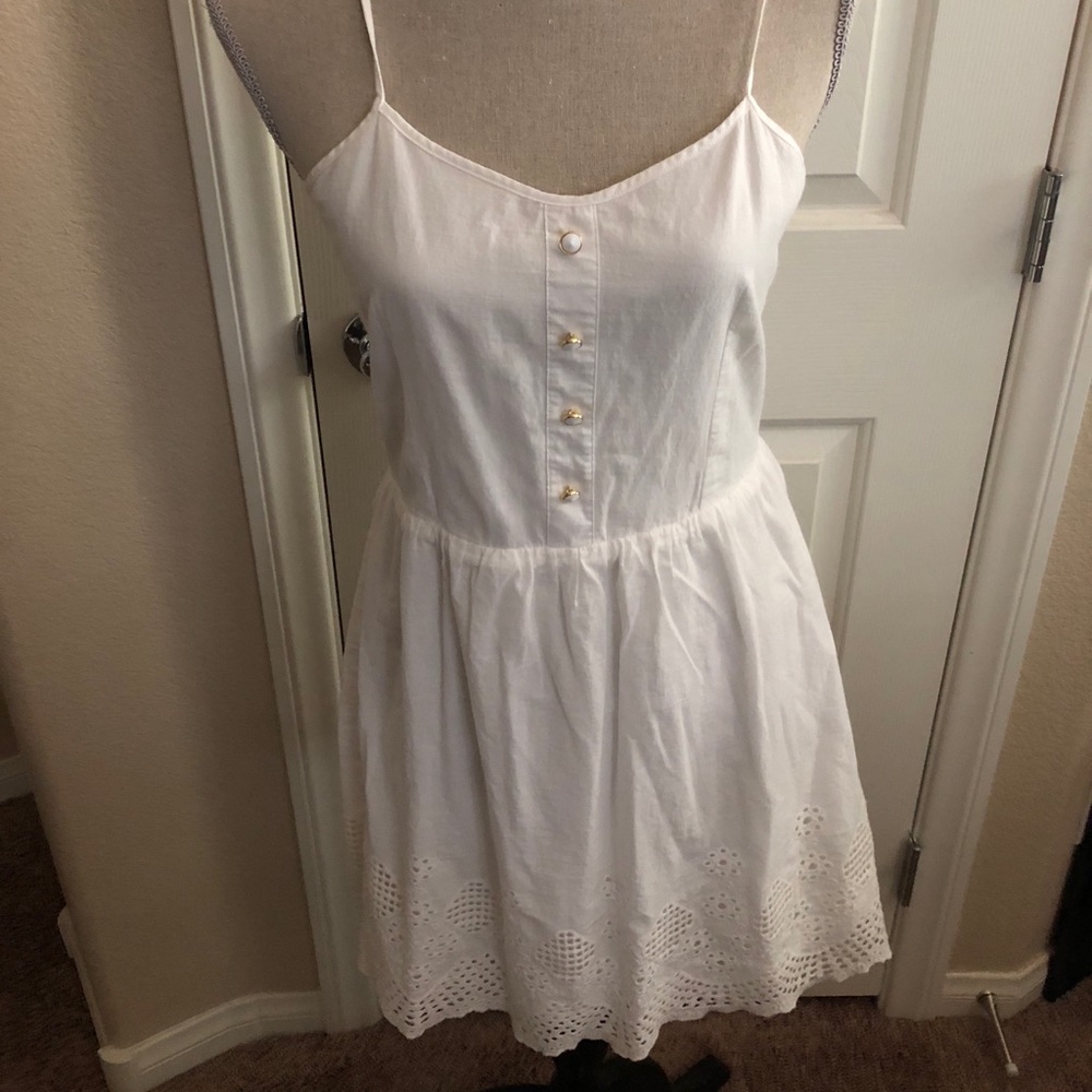 White linen dress